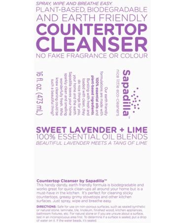 Sapadilla Sweet Lavender + Lime Variety Pack: Dish Soap, Hand Soap & Countertop Cleanser - Buy Online on SooperMarket.com