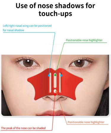 Drawing Aid Nose Shadow Stencil Silicone Mascara with 4pcs Makeup Brush for Eye Makeup Portable Size Non Slip Design - Buy Online on SooperMarket.com