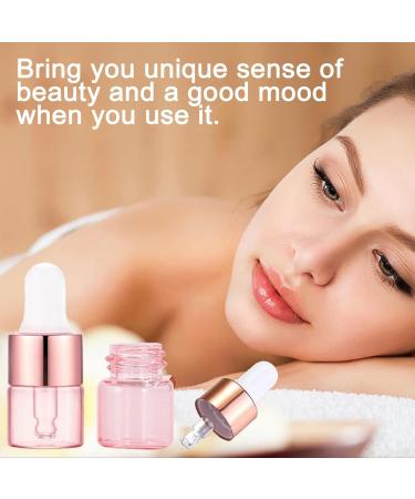 Alledomain 20Pcs 1Ml Rose Gold Glass Sample Dropper Bottles Empty Mini Bottles with Dropper Pipettes Aluminum Alloy Cap Refillable Sample Containers for Essential Oils Perfume Aromatherapy - Buy Online on SooperMarket.com