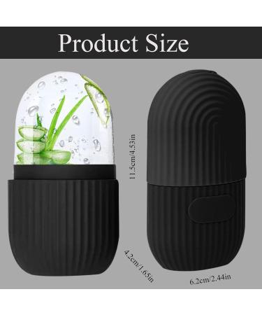 Buy Silicone Ice Roller Face Reusable Ice Roller for Smooth Skin & Illuminated Eyes (Black) | Perfect for Pore Reduction - Buy Online on SooperMarket.com