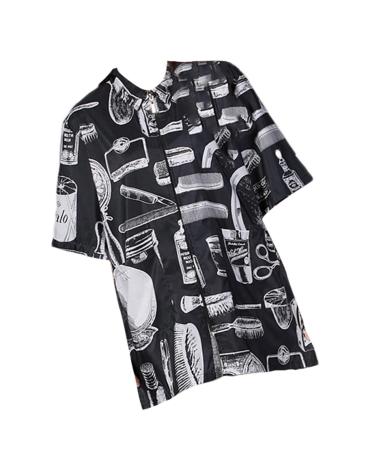 PLAFOPE Hair Cutting Technician in Hairdressing Overalls Tank Tops for Men Hairdresser Clothing Black Apron for Women Mens Overalls Vest for Men Hair Cutting Cape Jackets for Men Fiber