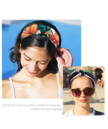 12 Pack Wide Knot Headbands for Women - Elastic Turban Boho Hair Accessories - Buy Online on SooperMarket.com