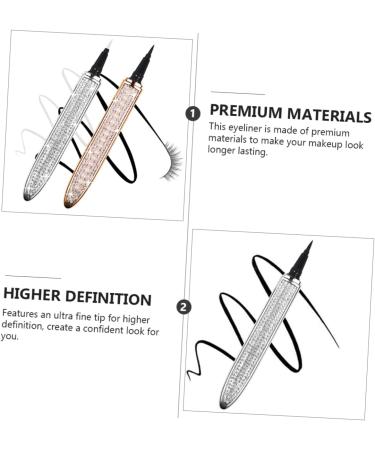 FOYTOKI 2Pcs rose gold plated Self-adhesive Eyeliners Waterproof Liquid Eyeliner 1 count (Pack of 1) Assorted Color - Buy Online on SooperMarket.com