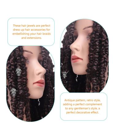 KALLORY Dreadlock Accessories - Viking Beard Beads, Skull & Antique Hair Beads - 10pcs - Buy Online on SooperMarket.com