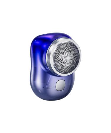 Electric Razor for Men Mini Shave Portable Electric Shaver Travel Electric Razor USB Rechargeable Shaver One Button Use Shaver for Home Car Travel Gift(Blue)