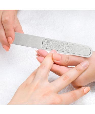 Econtal Nail Clippers Set of 4 Small Slanted with Nail File Cuticle Remover Pusher & Clippers Pliers | Best Quality Manicure Tools for Perfect Nails - Buy Online on SooperMarket.com