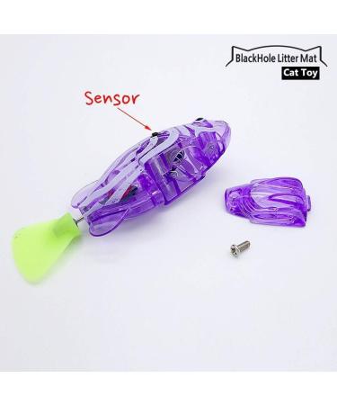 Interactive Swimming Robot Fish Toy for Cat with LED Light (4 pcs) BlackHole Litter Mat Cat & Dog Toy to Stimulate Your Cat's Hunter Instincts - Buy Online on SooperMarket.com