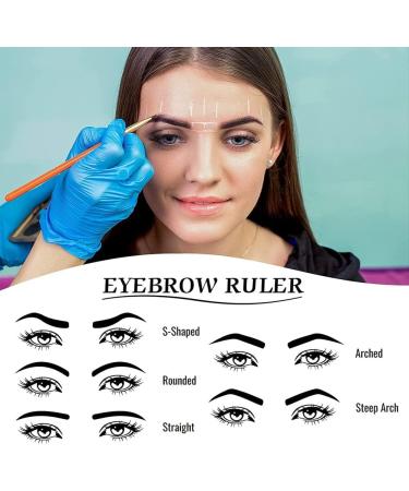 QUR 2Piece Eyebrow Ruler 3-Point Positioning Ruler Brow Caliper Measuring Tool Silver - Buy Online on SooperMarket.com