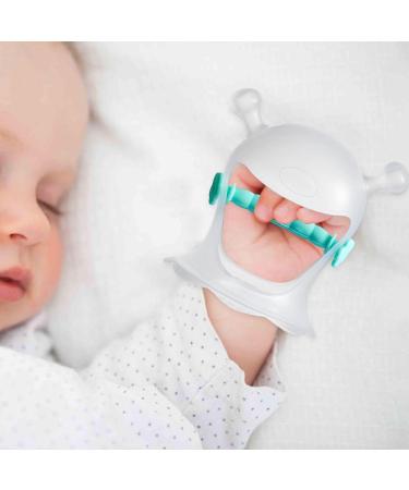 Hand Bite Ring | Soft Silicone Infant Teething Toy | Baby Tooth Ring & Pacifier - Green - Buy Online on SooperMarket.com