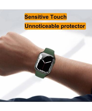 2 Pack Apple Watch Series 8/7 45mm Tempered Glass Screen Protector - Full Coverage Anti-Scratch Film for iWatch Series 7/8 (45mm Black) - Buy Online on SooperMarket.com