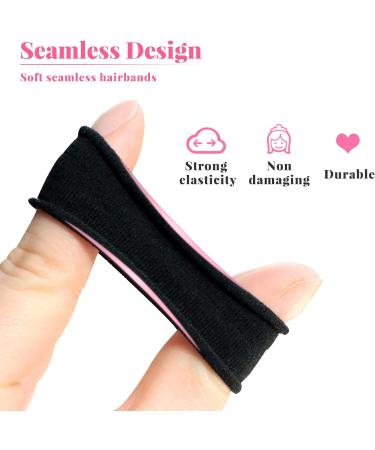 Hanyousheng Elastic Hair Bands 50 Pcs - Soft Seamless Hair Ties for Women Men Girls Kids (Black) - Buy Online on SooperMarket.com