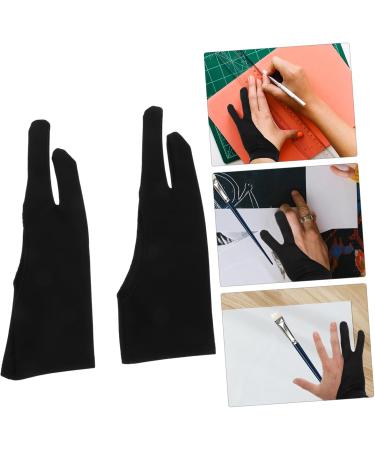 KALLORY 4pcs 2 Painting Gloves Fingerless Reduce Friction Man Black 17.5X7.8X0.2CM - Buy Online on SooperMarket.com
