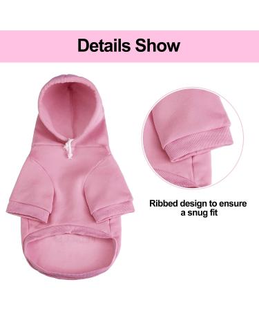 EXPAWLORER Princess Dog Hoodie with Leash Hole - Pink Winter Coat for Girl Dogs - Buy Online on SooperMarket.com