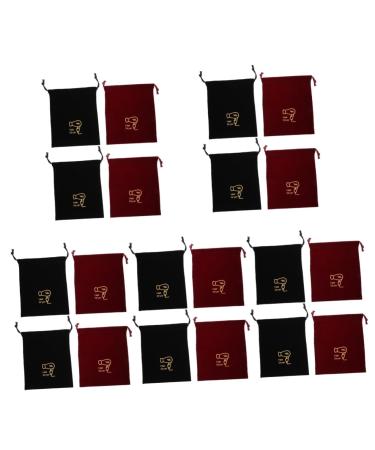 Baluue 20 Pcs Storage Bag Bag Organizer Drawstring Jewelry Pouches Hair Dryer Pouch Cloth Bag Fabric