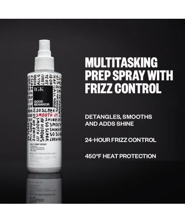 IGK GOOD BEHAVIOR Smoothing Frizz Fighters Travel Set | 4-in-1 Prep Spray + Spirulina Protein Smoothing Spray | Frizz Control + Heat Protectant | Vegan + Cruelty Free Good Behavior 2 Fl Oz + 2.4 Fl Oz (Pack of 2) - Buy Online on SooperMarket.com