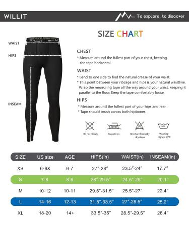 Willit Boys' Quick Dry Compression Basketball Leggings - Black, Medium | Youth Sports Tights & Base Layer - Buy Online on SooperMarket.com
