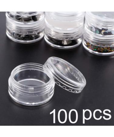 Proleo 100pcs 5G Sample Containers - Ideal for Cosmetics Lip Balm Ointments & Jewelry - Secure Screw Cap - White - Buy Online on SooperMarket.com