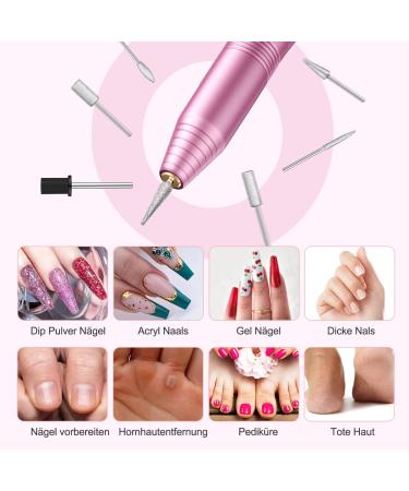 Weyi Nail Miller - 20 000 RPM Electric Nail File & 11-in-1 Manicure Set for Gel & Acrylic Nails | Adjustable Speed | Pink - Buy Online on SooperMarket.com