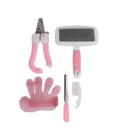 Small Pet Grooming Set Deep Cleansing Humanized Rabbits Grooming Kit Easy Fast for Small Animal(Large pink)