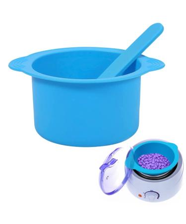 Nuqin 1Pcs 16 Oz Silicone Warm Wax Pot Liner with A Stirring Rod Anti Scald Design Easy to Clean Waxing Pot Ideal for Wax Warmer Perfect for at Home or Beauty Shop to Melting Wax Hair Removal