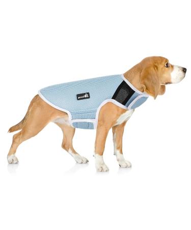Pecute Dog Cooling Coat Summer Cooling Vest for Puppy Sun Protection 5 Layer Evaporation Cooling - Safe Effective Breathable Mesh Ice Vest Adjustable Straps Cool Jackets for Dogs(XL Blue) Upgrade XL:51cm