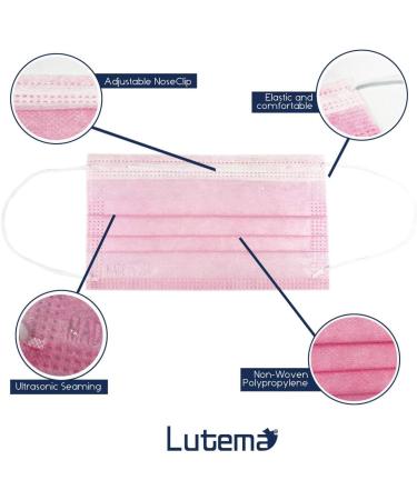 Buy 3-Ply Breathable Disposable Face Masks - Flamingo Pink | Made in USA | Comfortable Ear Loops | 50pcs x 10 Packs | Dust & Air Pollution Protection - Buy Online on SooperMarket.com