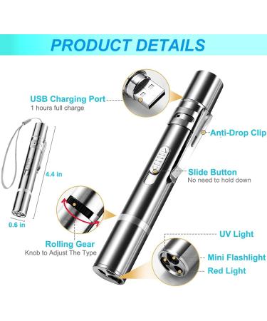 Cat Laser Toy: Red Dot LED Interactive Toy for Indoor & Outdoor Pets - Long Range 5 Modes - USB Rechargeable - Buy Online on SooperMarket.com