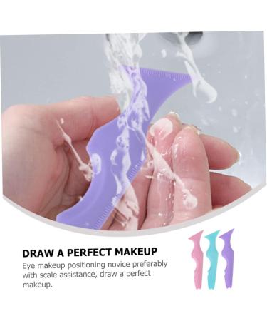 MAGICLULU 6 Pcs Silicone Beauty Ruler Mascara Drawing Silicone Eyeliner Tool Eyeliner Stencils Massage - Buy Online on SooperMarket.com