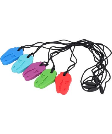 Viagasafamido Silicone Tyrannosaurus Rex Bite Ring - 5 Pieces Sensory Chewing Pendant for Grinding Relief - Ideal for Kids - Buy Online on SooperMarket.com