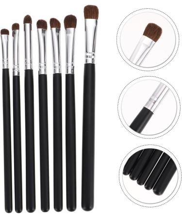 MUSISALY 7pcs Eye Makeup Brushes Halloween Hair Bows for Women Portable Eyeliner Brush Makeup Bag Black Wood - Buy Online on SooperMarket.com