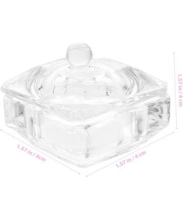 IMIKEYA Glass Jar Diamond Decor Candy Jar Nail Dish with Lid Nail Art Dish Nail Dish Cup Nail Dish Bowl with Lids Dappen Dish for Acrylic Nails Nail Liquid Holder Castor Glass Manicure - Buy Online on SooperMarket.com