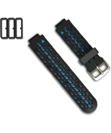 Garmin Forerunner 935/945 Fastener Rings - 6 Black+Red Silicone Security Loops for Replacement Band - Buy Online on SooperMarket.com