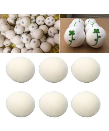 GFRGFH Wool Drying Balls Laundry Balls for Dryer Reusable Static Reduction Skin Friendly Softener Ball for Clothes 6pcs(3.5cm) - Buy Online on SooperMarket.com