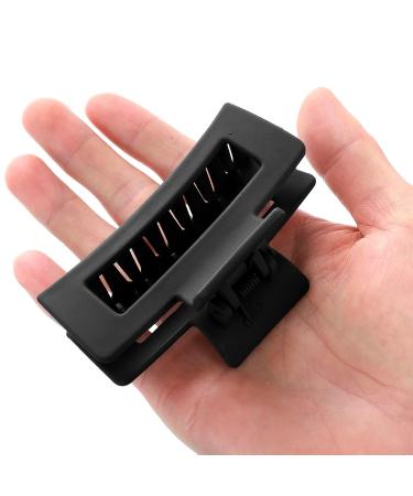 2 Pack Matte Square Claw Clips 3.5 Inch Medium Hair Clamps - Non-slip & Fashionable Hair Accessories for Women and Girls - Buy Online on SooperMarket.com