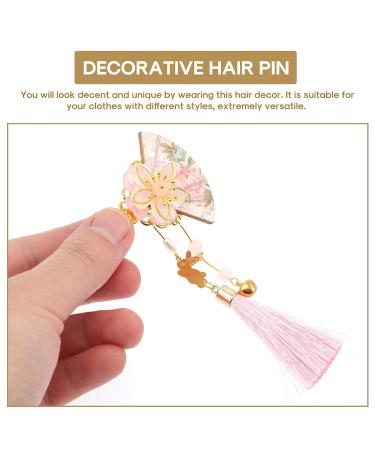 FRCOLOR 2Pcs Japanese Tassel Kimono Flower Hairpins - Traditional Duckbill Hair Barrettes for Women & Girls - Buy Online on SooperMarket.com