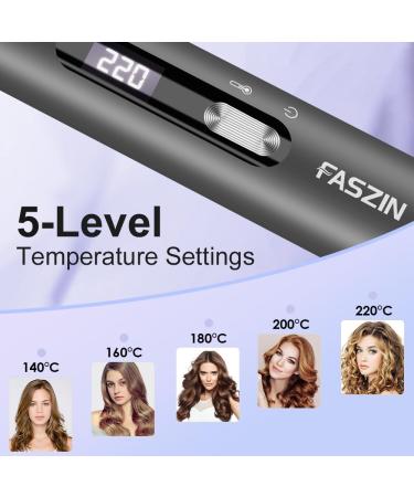 Faszin Hair Curler Newbie 1-Touch Automatic Curling Iron Wand | Professional 32mm Iron with LCD Display & 5 Heat Settings | 360 Rotating for Charming Curls in 12s - Buy Online on SooperMarket.com