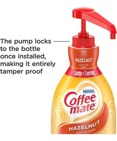 Coffee mate Hazelnut Liquid Concentrate 1.5 Liter Pump Bottle with World Food Shop Scoop - Buy Online on SooperMarket.com