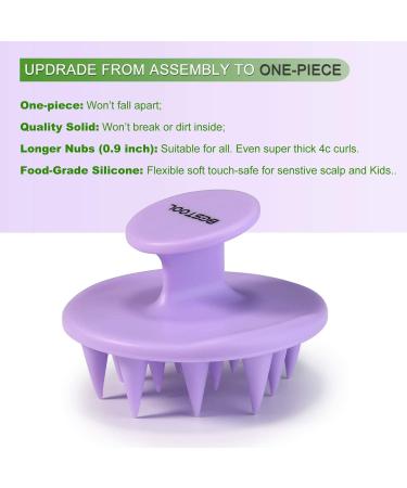Bestool Hair Scalp Massager Shampoo Brush - Soft Silicone Bristles, Exfoliating Scrubber for Dandruff Treatment, Hair Growth, Stress Relief - Purple - Buy Online on SooperMarket.com