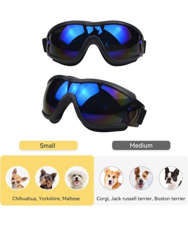 Buy Queerelele Dog Sunglasses - Anti-UV Waterproof Windproof | Fashionable Protective Glasses for Small & Medium Dogs (Black) - Buy Online on SooperMarket.com