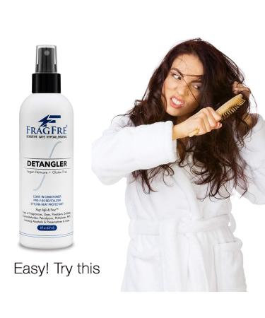 FRAGFRE Detangler 8 oz (2-Pack) - Fragrance-Free & Hypoallergenic Hair Detangler Set - Parabens Free - Leave-in Conditioner for Sensitive Skin - Vegan & Gluten-Free - Styling Heat Protectant - Buy Online on SooperMarket.com