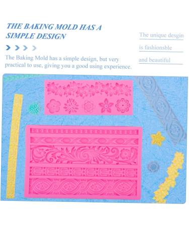IMIKEYA 3pcs Silicone Cake Mold Silicone Cupcake Molds Vintage Candy Cake Decoration Mold Cake Decors Mold Cupcakes Baroque Fondant Molds Baking Tool The Flowers Fondant Cake Silica Gel 19X12X1CMx3pcs - Buy Online on SooperMarket.com