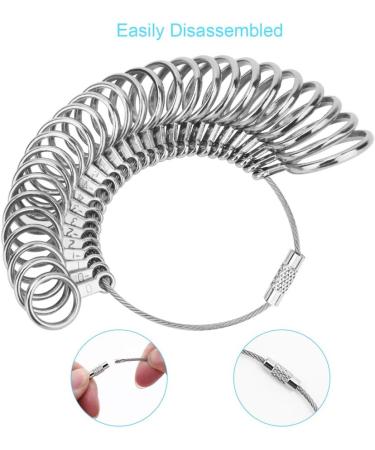 Ring Sizer Measuring Tool Set - 27 PCS Premium Ring Measurement Kit | US Ring Size 0-13 with Half Size | Includes 1 PCS Finger Ring Sizing Measure Gauge by UUBAAR - Buy Online on SooperMarket.com