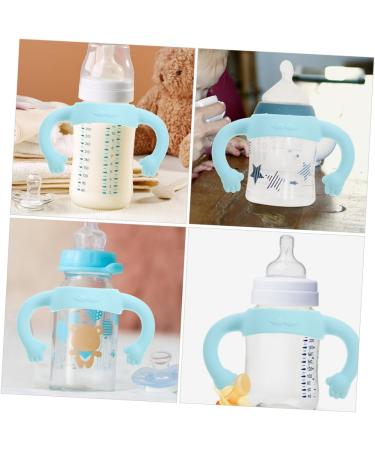 Vaguelly 2pcs Bottle Handle Milk Bottle Grips Silicone Bottle Grip Bottle Grip Milk Bottle Accessories Bottle Grip Bottle Grip Child Feeding Bottle Silica Gel Feeder 14.00X5.00X5.00CM Sky-blue - Buy Online on SooperMarket.com