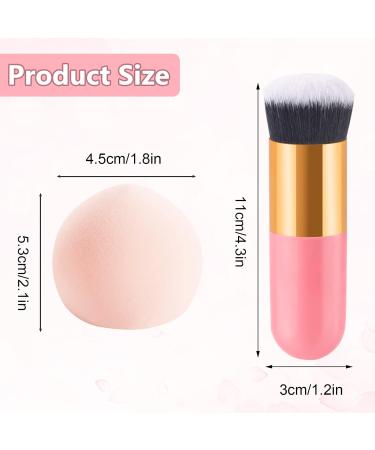 3Pcs Ultra Soft Marshmallow Sponge Makeup Set | Pink Beauty Blenders | Latex Free | Concealer Blender & Foundation Sponge | Includes Makeup Egg & Brush | Ideal for Liquid Foundation, Powder, Cream | Achieve Flawless Makeup Application - Buy Online on SooperMarket.com