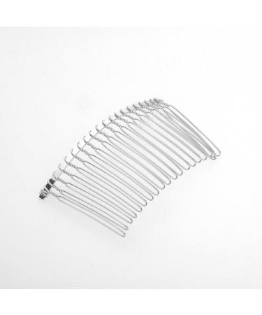 Metal Hair Comb 3pcs 7.8cm 20 Teeth Fancy DIY Metal Wire Hair Clip Combs Bridal Wedding Veil Combs (Silver) 3 pcs - Buy Online on SooperMarket.com