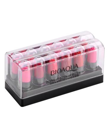 ANGGREK Lipstick Makeup Moisturizing Waterproof Matte Lipgloss Long Lasting Cosmetics 12 Colors