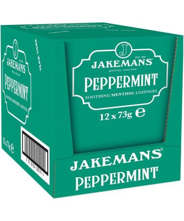 Jakemans Peppermint 73g - Pack of 12 - Soothing Menthol Sweets - Suitable For Vegetarians - Buy Online on SooperMarket.com