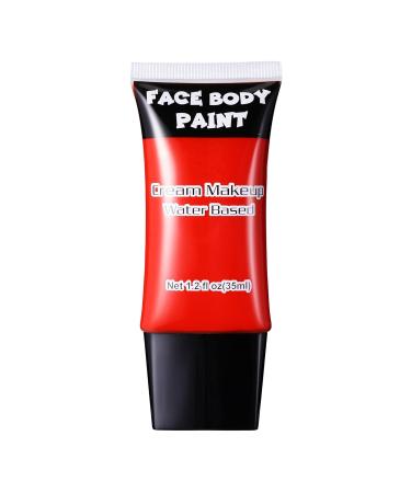 CCbeauty Red Face Paint - Professional Water-Based Cream Makeup for Halloween Clowns Jokers Mimes & More | Full Coverage SFX Body Paint - Buy Online on SooperMarket.com