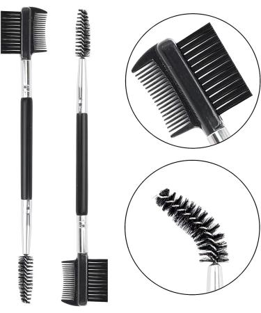 2pcs 3 Head Eyebrow & Eyelash Shaper with Double Head Brush | Includes 3 Different Spoolie Brushes for Makeup Grooming | EC-01 - Buy Online on SooperMarket.com