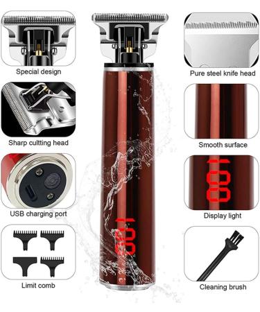 Brensty Hair Clippers Hair Clippers Cordless Hair Trimmer for Men 2mm Baldheaded Waterproof Grooming Kit - Buy Online on SooperMarket.com